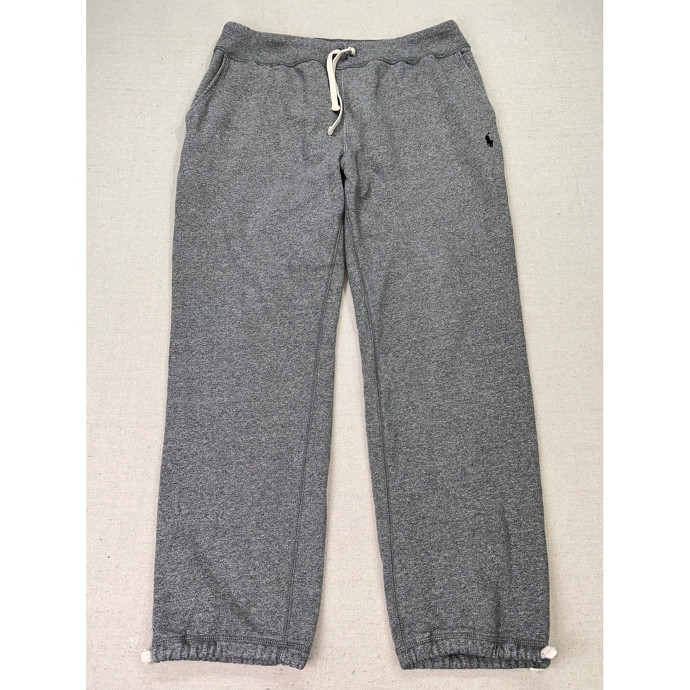 Polo Ralph Lauren Mens XL Grey Heather Fleece Drawstring Sweatpants Lounge Pants